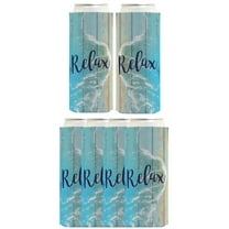 Nautical Decorations For Home Relax Beach Vibes 6-Pack Ultra Slim Can Drink Sleeves
