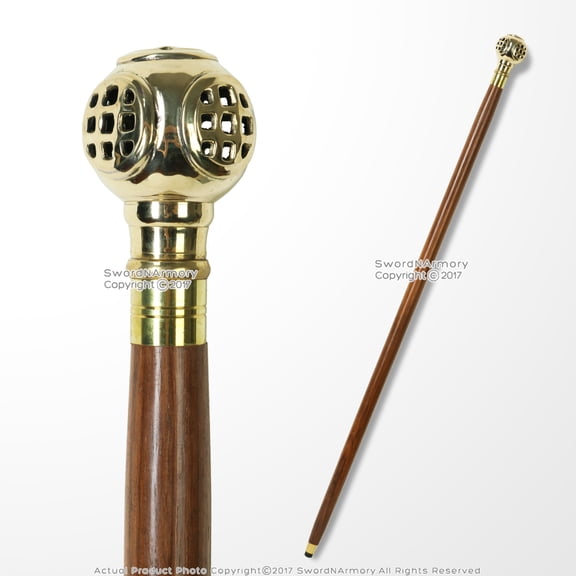 Nautical Diver Helmet Walk Stick Cane Aquatic Deco Costume