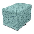 thumbnail image 1 of Nautical Dog Crate Cover, Vintage Marine Style Pattern with Whale Shark Jellyfish Seahorse, Easy to Use Pet Kennel Cover Small Dogs Puppies Kittens, 7 Sizes, Dark Sky Blue Seafoam, by Ambesonne, 1 of 6