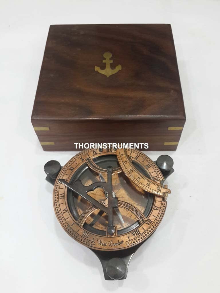 Nautical Double Color Sun Dial Compass 4" Sold By Thorinstruments Co