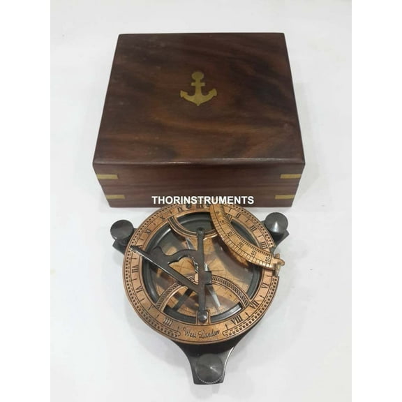 Nautical Double Color Sun Dial Compass 4" Sold By Thorinstruments Co