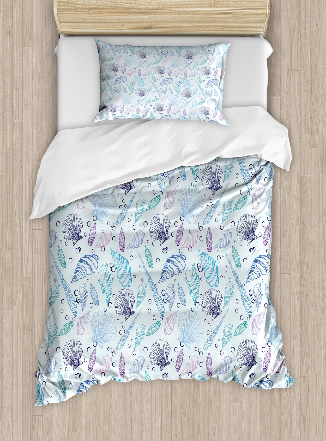 Seashell Ocean Flow CW1212049CL Quilted Headboard Slipcover main image 1