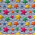 thumbnail image 1 of Nautical Fabric by the Yard, 3D Colorful Stars and Blue Wavy Stripes Marine Theme Starfish Graphic Art, Decorative Upholstery Fabric for Chairs & Home Accents, Multicolor by Ambesonne, 1 of 4