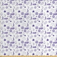 thumbnail image 1 of Ambesonne Cartoon Fabric by the Yard Upholstery, Boat Star Gulls Moon Shell, 10 Yards, Purple, 1 of 4