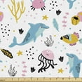 thumbnail image 1 of Ambesonne Nautical Fabric by the Yard Upholstery, Happy Underwater Life, 10 Yards, Multicolor, 1 of 5