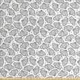 thumbnail image 1 of Nautical Fabric by the Yard, Repetitive Pattern Image of Striped Sea Shells on Dotted Background, Decorative Upholstery Fabric for Chairs & Home Accents, White and Charcoal Grey by Ambesonne, 1 of 4