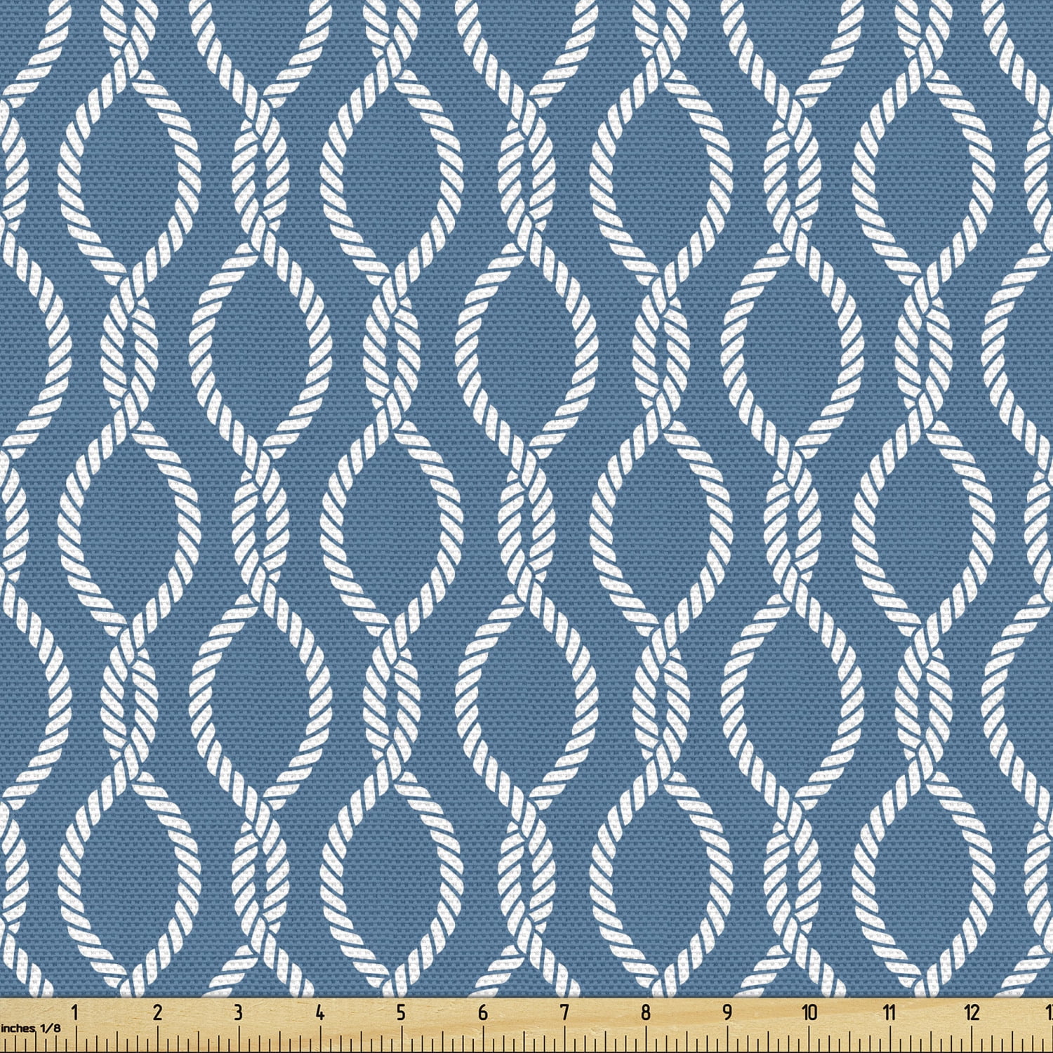 Nautical Pattern Textiles Ambesonne Nautical Fabric by the Yard Upholstery, Oceanic Art ...
