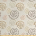 thumbnail image 1 of Ambesonne Nautical Fabric by the Yard Upholstery, Spiral Ammonite Shells, 3 Yards, Pale Eggshell and Multicolor, 1 of 4