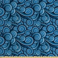 thumbnail image 1 of Ambesonne Nautical Fabric by the Yard Upholstery, Marine Ocean Waves, 10 Yards, Blue Dark Blue, 1 of 4