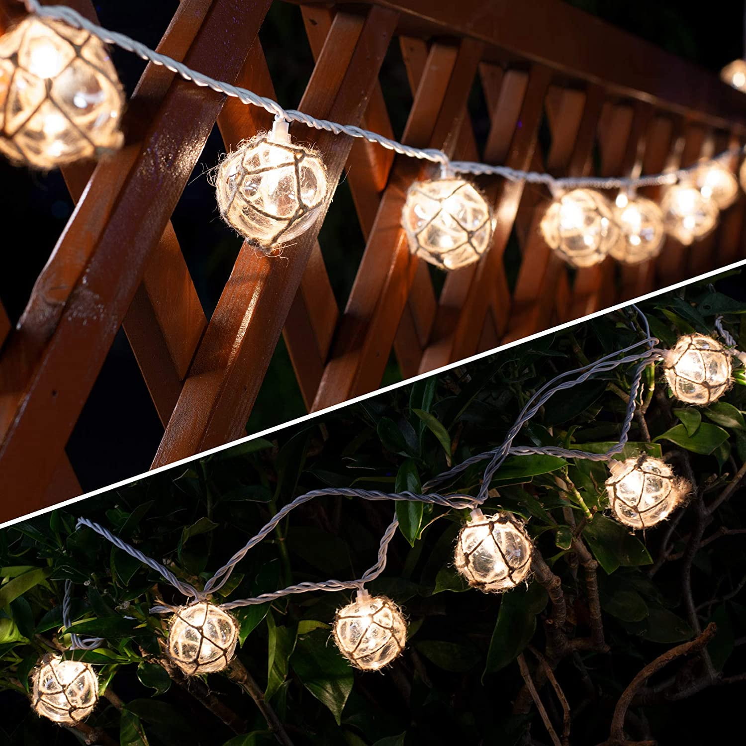 Nautical Fish Float String Lights Outdoor, Beach String Lights Set of ...