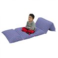 thumbnail image 1 of Nautical Floor Pillow Lounger Cover, Marine Anchors Motif Ship Journey Sea Ocean Adventure Graphic, Nap Mat Printed Fabric Case for 5 Pillows, 88" x 36", Navy Blue Red, by Ambesonne, 1 of 5