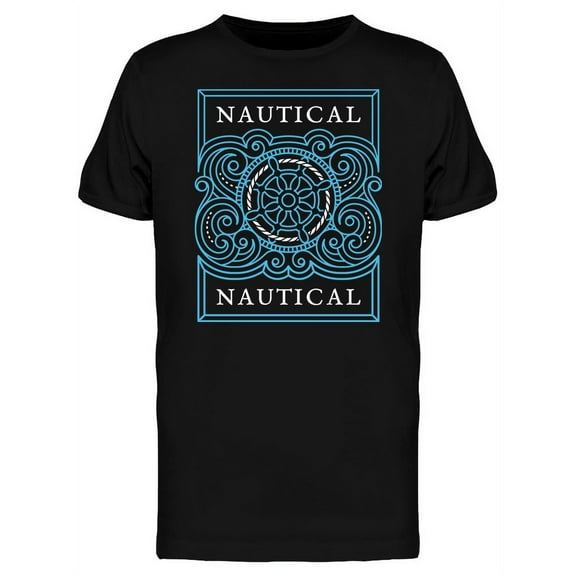 Nautical Flourishes Ornament T-Shirt Men -Image by Shutterstock, Male Large