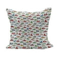 thumbnail image 1 of Nautical Fluffy Throw Pillow Cushion Cover, Bunch of Colorful Vessel Speedboat Fishing Trawler Motorboat Water Vehicle Concept, Decorative Square Pillow Case, 24" x 24", Multicolor, by Ambesonne, 1 of 5