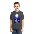 thumbnail image 1 of Nautical Full Moon Bottlenose Dolphin Animal Lover Boys Graphic Youth T-Shirt, 1 of 1