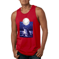 thumbnail image 1 of Nautical Full Moon Bottlenose Dolphin Animal Lover Graphic Tank Top, 1 of 1