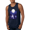 thumbnail image 1 of Nautical Full Moon Bottlenose Dolphin Animal Lover Graphic Tank Top, 1 of 1