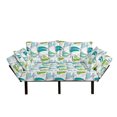 thumbnail image 1 of Nautical Futon Couch, Sailing Boats on the Ocean Surfing Coastal Theme Marine Life Colorful Maritime, Daybed with Metal Frame Upholstered Sofa for Living Dorm, Loveseat, Multicolor, by Ambesonne, 1 of 4