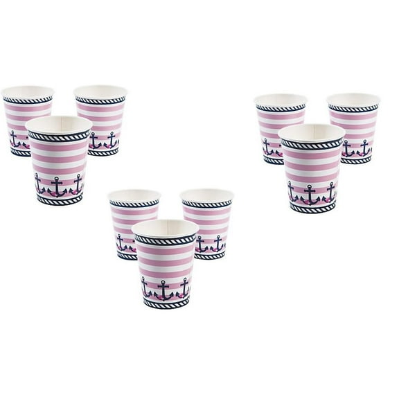 Nautical Girl 9Oz Cups (8Pc) - Party Supplies - 8 Pieces