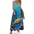 thumbnail image 1 of Nautical Green Sea Turtles Sleeveless Dress Woman Fashion Long Dresses Women's Summer Suit Dress Summer 2025 Women, 1 of 7
