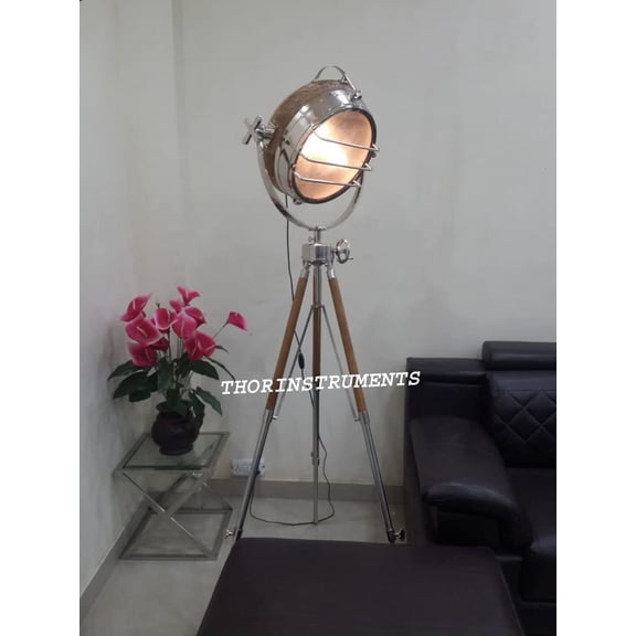 Nautical Handmade Floor Lamp W Tripod Marine Home Decorative Item