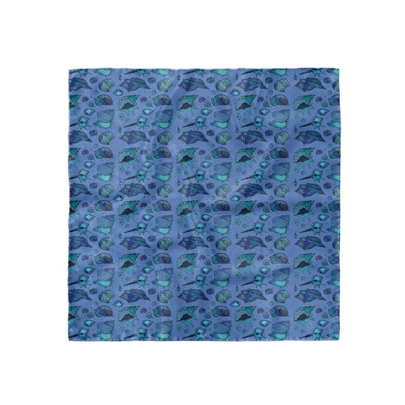 Nautical Head Scarf, Assorted Seashells Pattern, Head Wrap, 3 Sizes, by Ambesonne