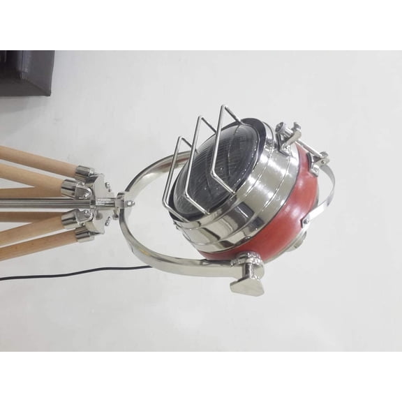 Nautical Hollywood Studio Beautiful Spot Light Floor Lamp Tripod Home Decor