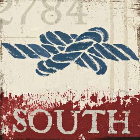 Nautical II Red Canvas Art - Wellington Studio (24 x 24)