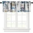 thumbnail image 1 of Nautical Kitchen Curtain Valance Starfish Theme Lighthouse Boat Fish Summer Beach Curtain Valance Bedroom Home Decor 54"x18", 1 of 5