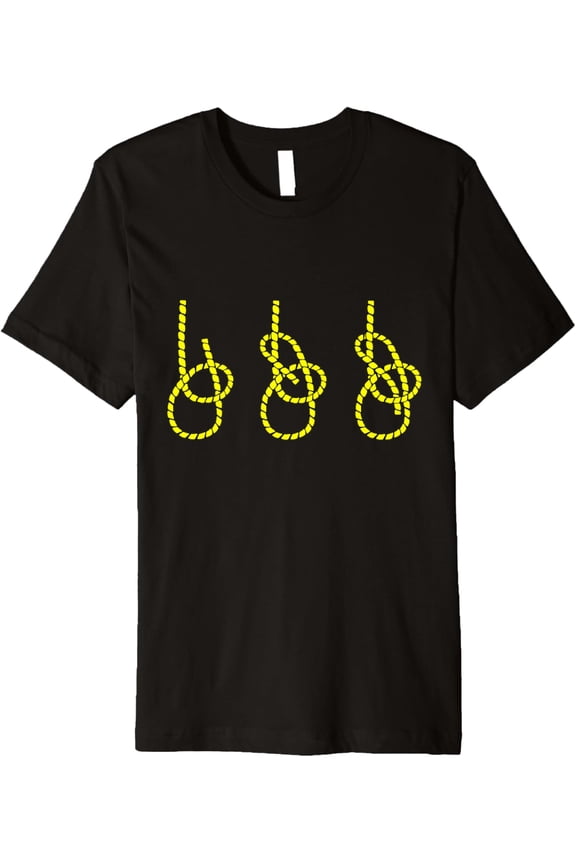 Nautical Knots Sail Boating Premium T-Shirt men and women can wear, black, white, gifts