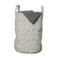 thumbnail image 1 of Nautical Laundry Bag, Anchors and Ship Wheels on Polka Dots Background Marine Adventure Yacht, Basket with Handles Drawstring Closure for Laundromats, 13" x 19", Pale Sepia and White, by Ambesonne, 1 of 4