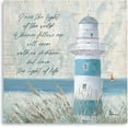 thumbnail image 1 of Nautical Lighthouse Bible Verses Wall Decor - Aqua Canvas Print Pictures Beach Themed Bathroom Decorations - Christian Scripture Wall Art with Inspirational Quotes Framed Ready to Hang 12"x12", 1 of 6