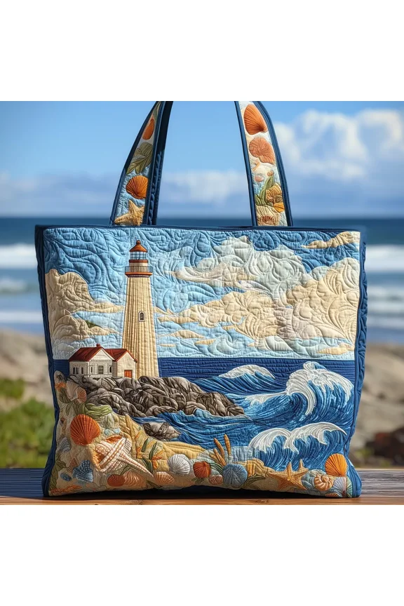 Nautical Lighthouse Quilted Tote Bag GFTOHD9227