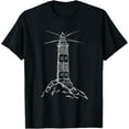 thumbnail image 1 of Nautical Lighthouse Rock Coast Water Sea - Ocean Lighthouse T-Shirt men and women can wear, black, white, gifts., 1 of 4