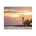 thumbnail image 1 of Nautical Lighthouse Sunset Horizon Coastal Photograph Gallery Wrapped Canvas Print Wall Art, 1 of 7