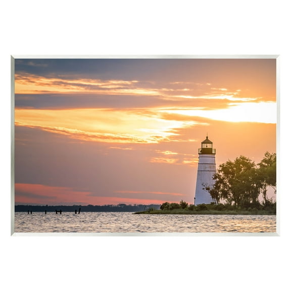 Nautical Lighthouse Sunset Horizon Coastal Photograph Unframed Art Print Wall Art