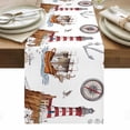 thumbnail image 1 of Nautical Lighthouses Table Runner - 36 Inch Long, Kitchen Dining Table Runner Dresser Scarves, Ocean Ship Anchors Seashells Birds Farmhouse Decor for Coffee Tables Wedding Party Banquet, 1 of 8
