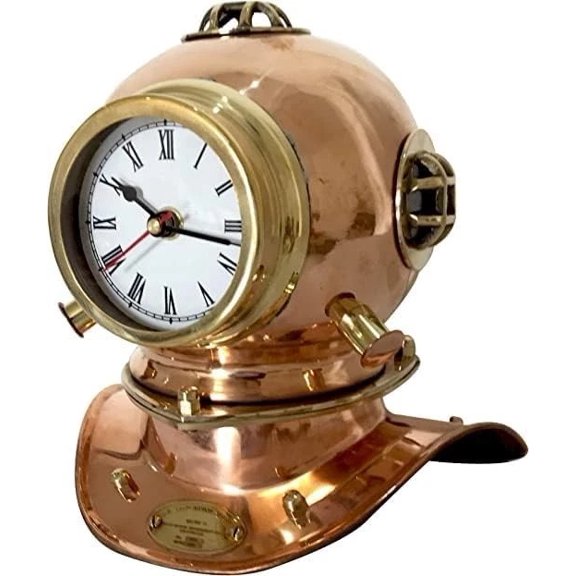 Nautical Marine Diving Helmet Clock, US Navy V Mark