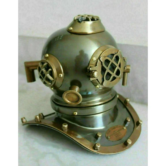 Nautical Marine Diving helmet Scuba US Navy V Mark Mini Divers Helmet Vintage Antique Maritime Deep Sea Divers helmet
