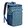 thumbnail image 1 of Nautical Marine Life Backpack Cooler with Sharks, Dolphins, and Waves, Insulated Leakproof Cooler Bag for Summer Beach Travel, Hiking, 1 of 5