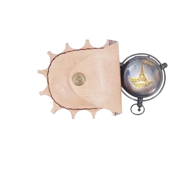 Nautical Marine Push Button Compass with Case Metal Crafts Camping Hiking Pocket Compass