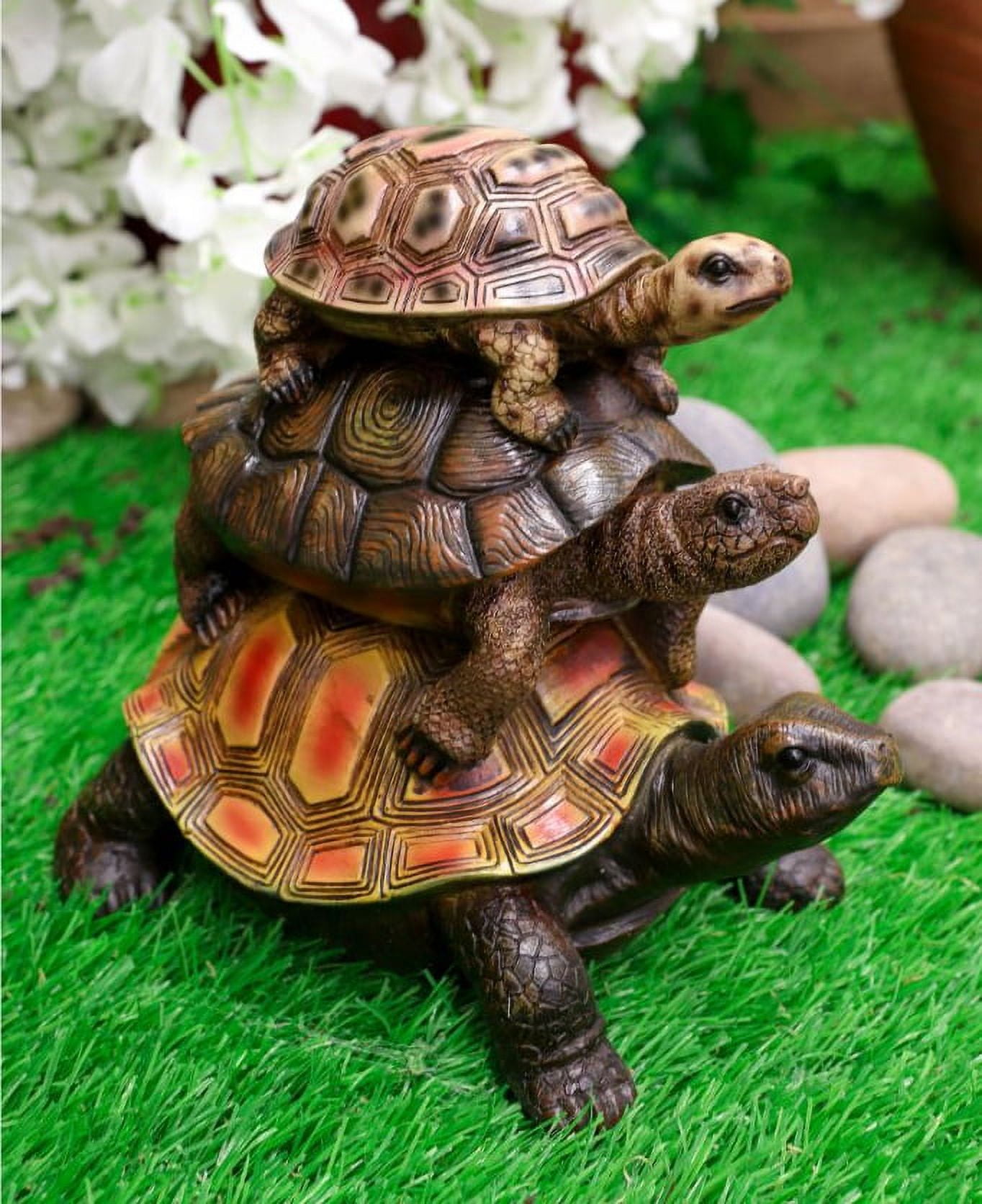 Nautical Marine Reptile 3 Stacked Acrobatic Turtles Tortoises