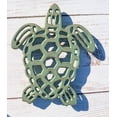 thumbnail image 1 of Nautical Marine Verdigris Giant Sea Turtle Rustic Cast Iron Wall Or Table Trivet, 1 of 8