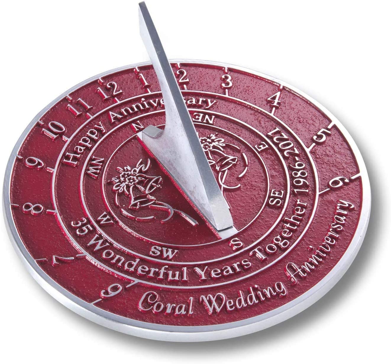 Nautical-Mart 35th coral wedding anniversary sundial gift idea is a
