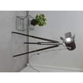thumbnail image 1 of Nautical Modern Designer Brown Wooden & Chrome Finish Spot Light Tripod Floor Lamp, 1 of 3