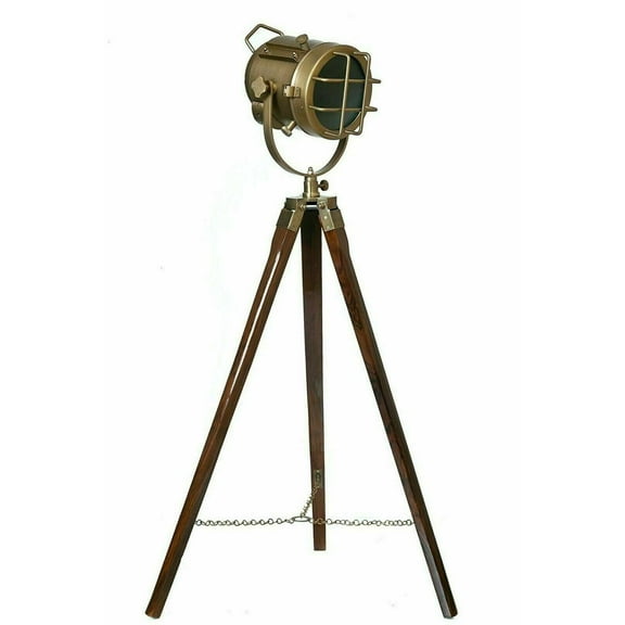 Nautical Modern Floor Lamp Spotlight Wooden Tripod Stand lamp Vintage Living room Bedroom lamp Home Decor