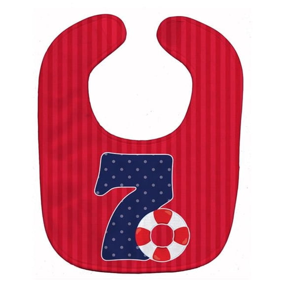 Nautical Month 7 Baby Bib