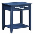 thumbnail image 1 of Nautical Navy 1 Drawer Accent Table with Fish Hardware, 1 of 1