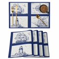 thumbnail image 1 of Nautical Navy Placemats Set of 6, Blue Lighthouse Boat Compass Ocean Placemats for Dining Table, Place Mats for Kitchen Tabletop, Waterproof Wipeable Dining Table Mats Set, 1 of 9
