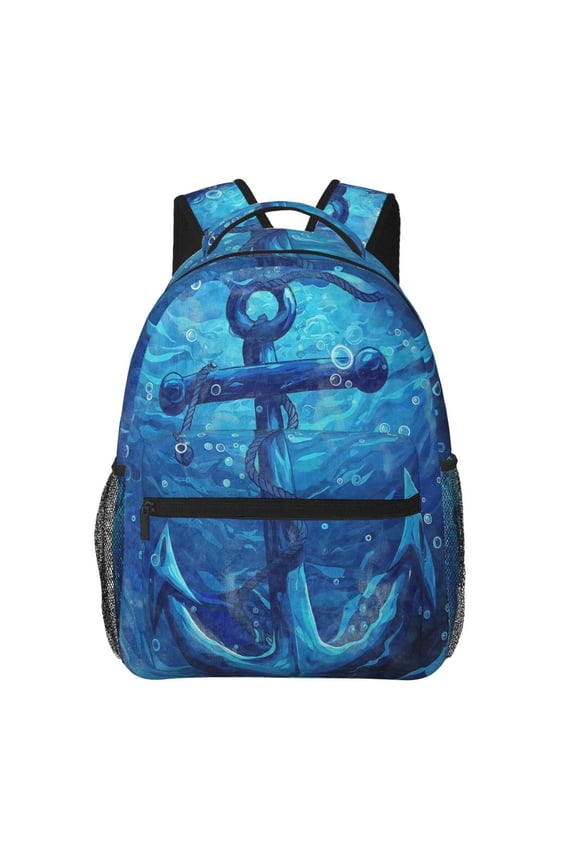 Nautical Ocean And Marine Theme Backpack Lightweight Rucksack Travel Bag for Men and Women