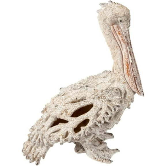 Nautical Ocean Decor Coral Reef Beach Home Decor Coral Look Polystone Tabletop Collection (White Standing), 13 3/4 inches Tall